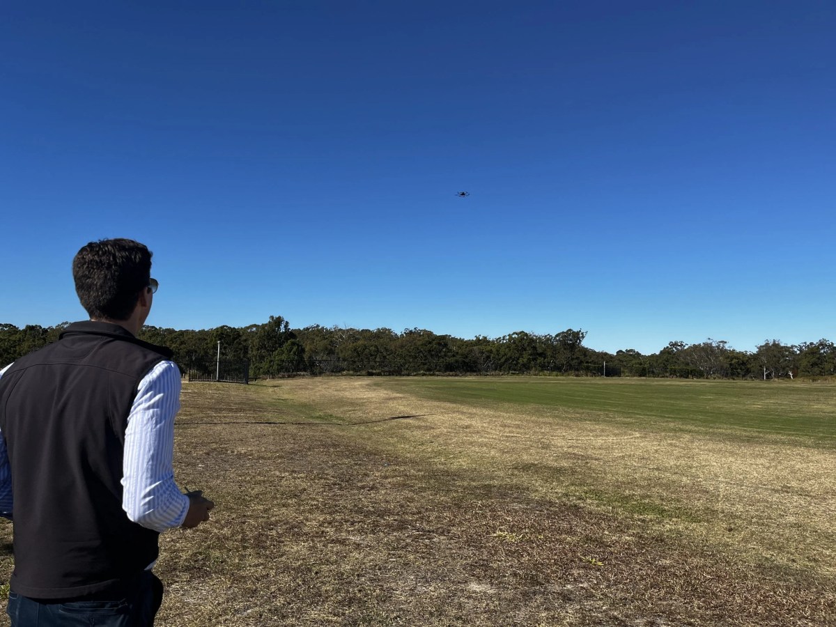 Image of Innoflight International's Heavy Lift and Long Endurance Hybrid ScanLift Orbit UAV being put through its paces by the University of Tasmania.