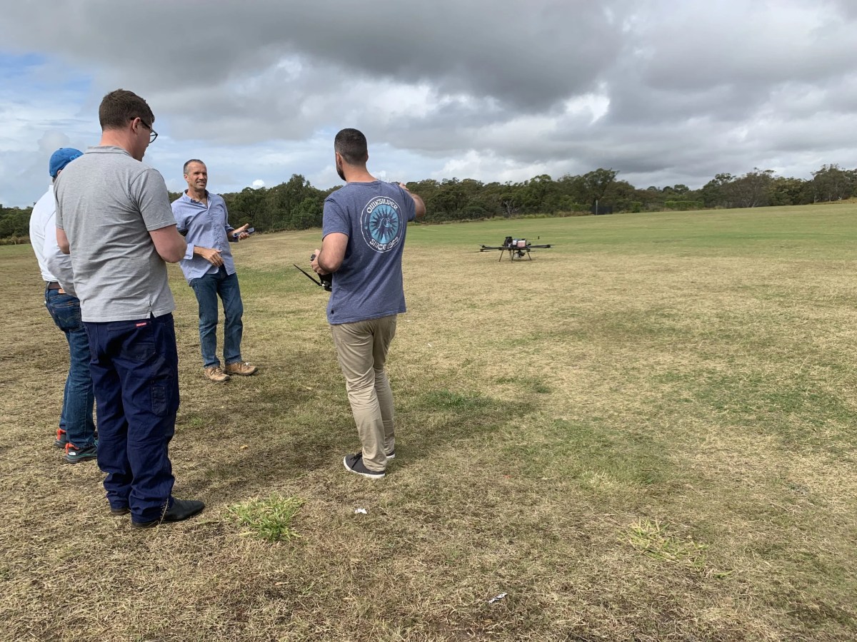Image of Innoflight International's demonstration of the ScanLift Orbit Hybrid/Electric UAV.