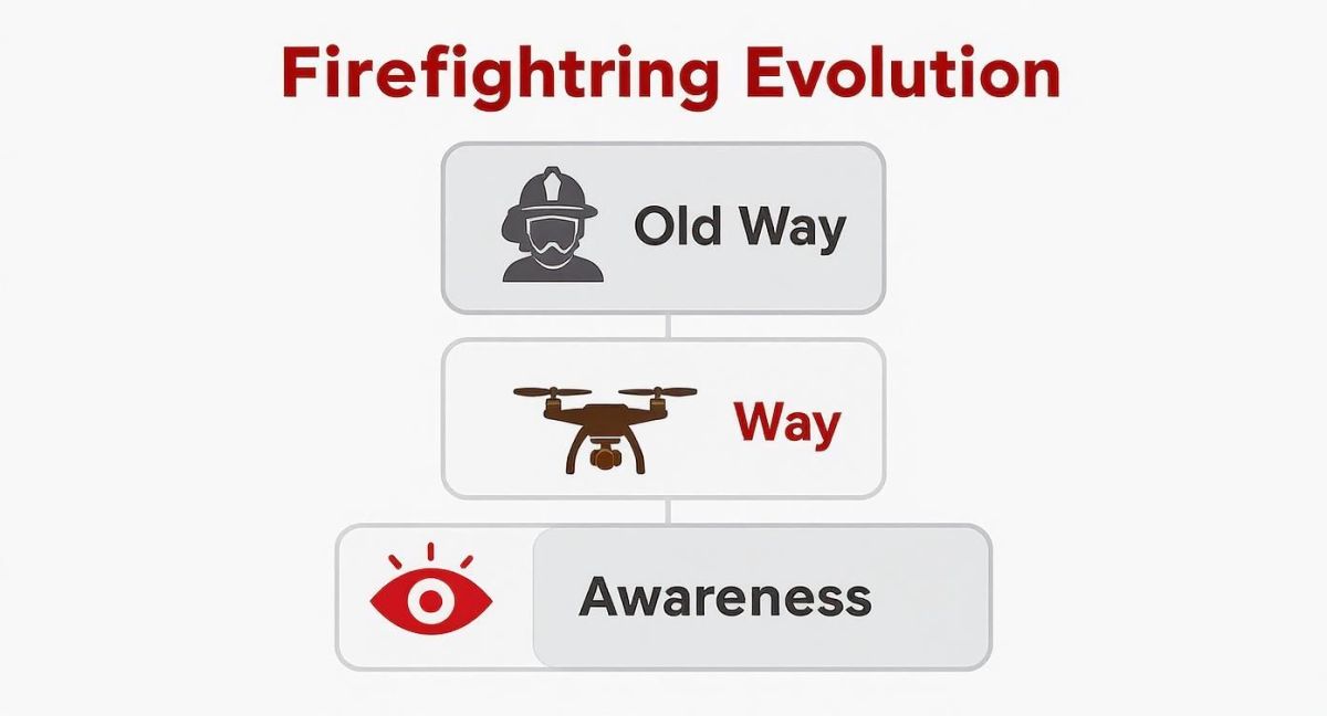 Infographic about drones in fire service